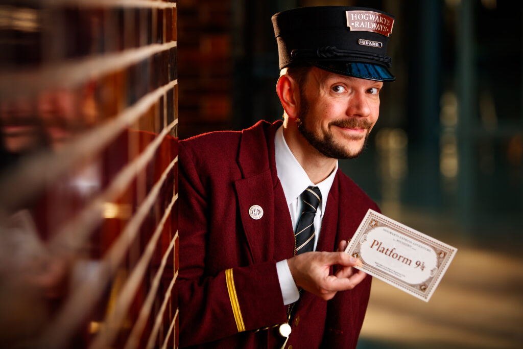 Promotional portraits for “Harry Potter: A Hogwarts Express Adventure” produced by Rail Events Productions at St. Louis Union Station in St. Louis, Mo., Sunday, March 2, 2025. Photo by Guy Rhodes.